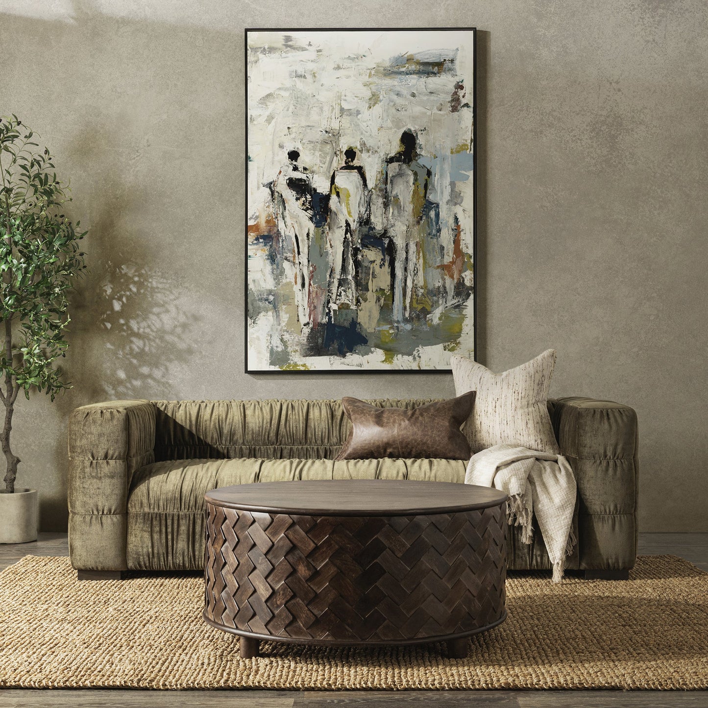 Afeela Upholstered Sofa - Fern Green