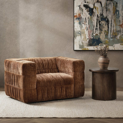 Afeela Upholstered Swivel Chair - Bronze