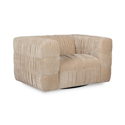 Afeela Upholstered Swivel Chair - French Vanilla