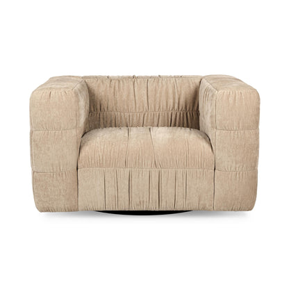Afeela Upholstered Swivel Chair - French Vanilla
