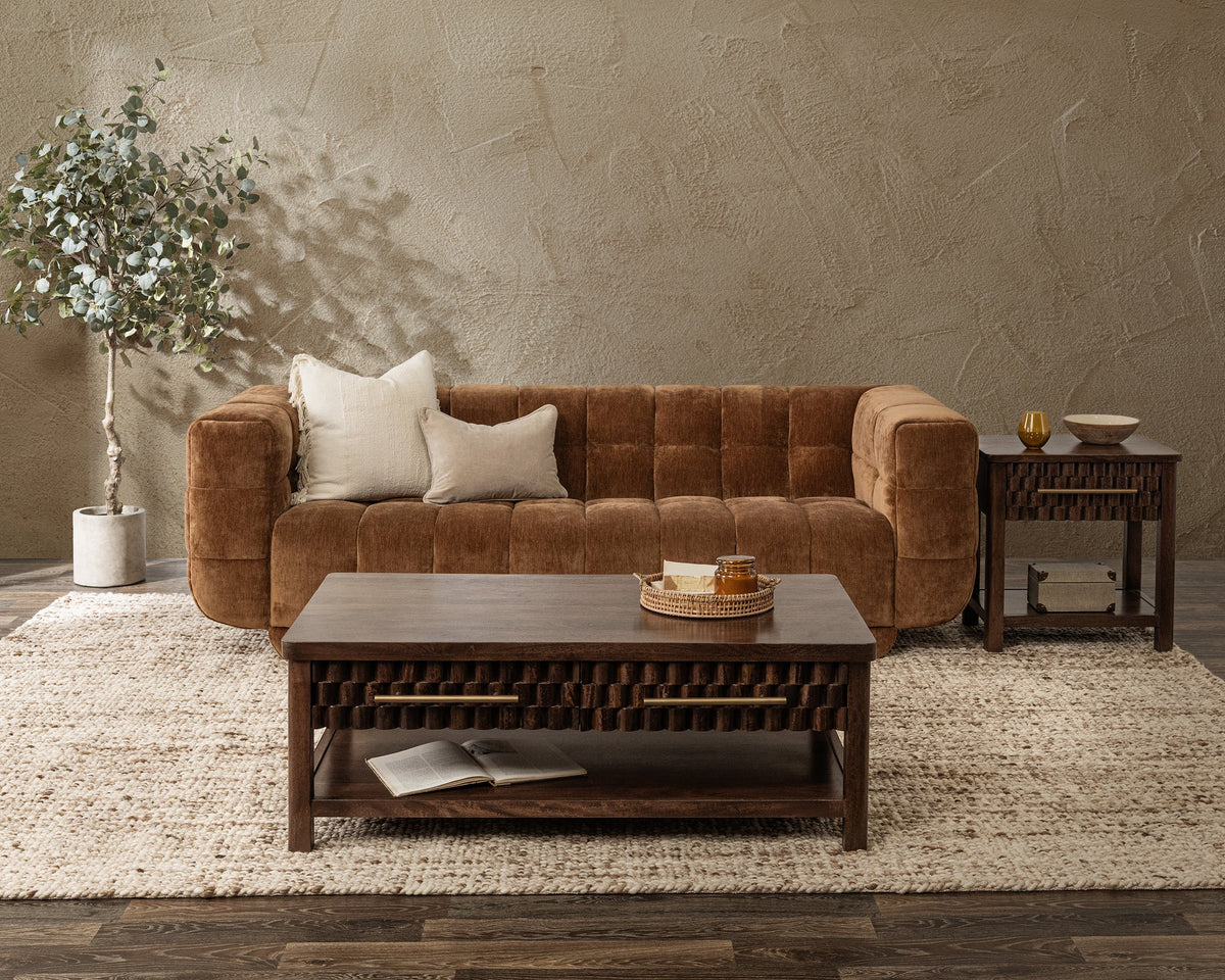 Thea Upholstered Sofa - Bronze