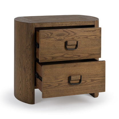 Kyrie 2 Drawer Nightstand - Tawny Brown