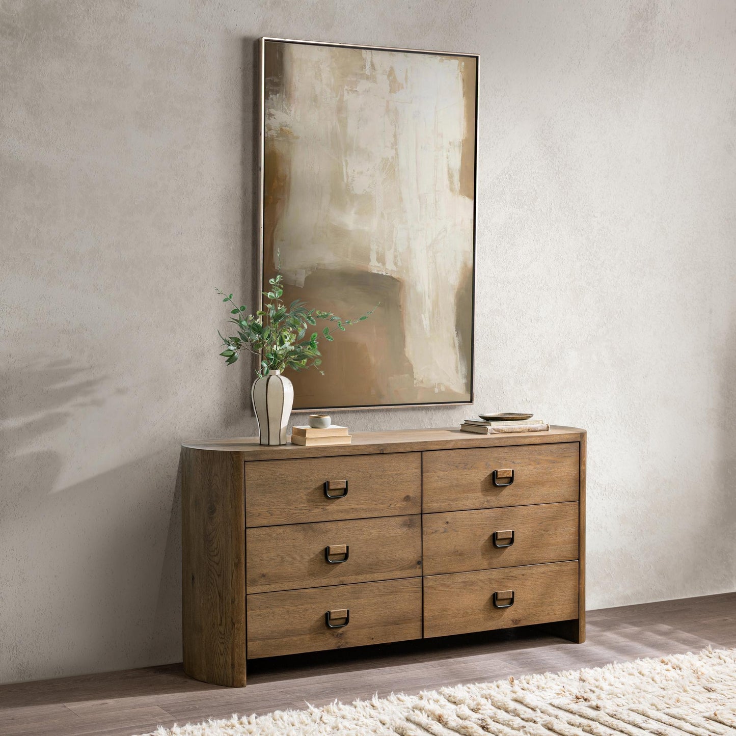 Kyrie 6 Drawer Dresser - Tawny Brown