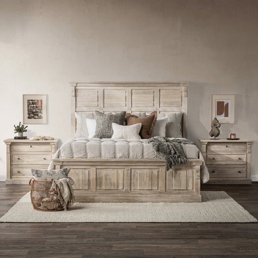 Adelaide Bed - Natural Cream Wash