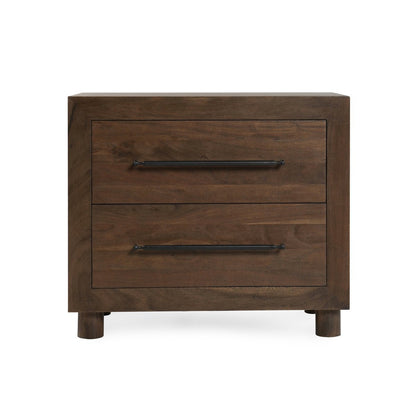 Jaxon 2Dwr Nightstand - Harvest Brown