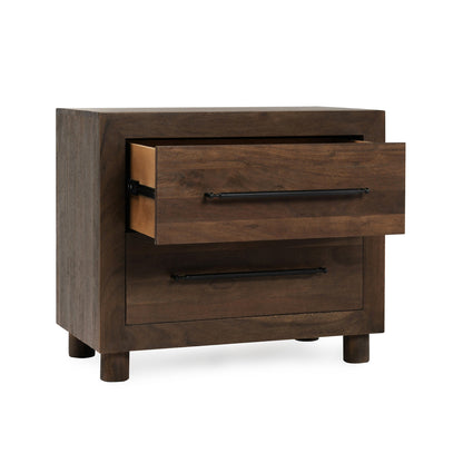 Jaxon 2Dwr Nightstand - Harvest Brown