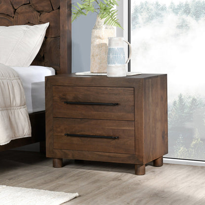 Jaxon 2Dwr Nightstand - Harvest Brown