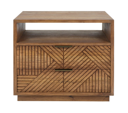 Santa Clara 2Dwr Nightstand - Caramel Brown