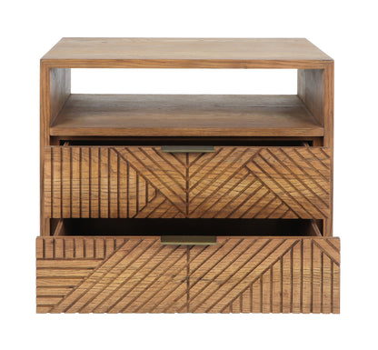 Santa Clara 2Dwr Nightstand - Caramel Brown