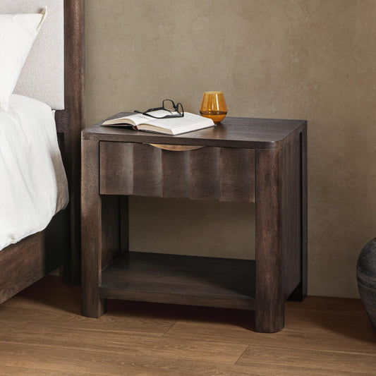 Baylee 1 Drawer Nightstand - Cocoa Brown
