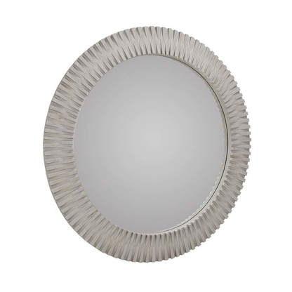 Myrtle Round Mirror - Gray Wash