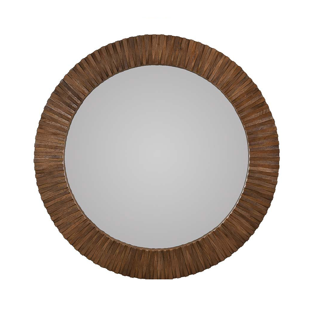 Myrtle Round Mirror - Artisan Brown