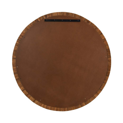 Myrtle Round Mirror - Artisan Brown