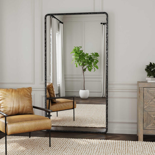 Howell Iron Rectangular Mirror - Natural Metal
