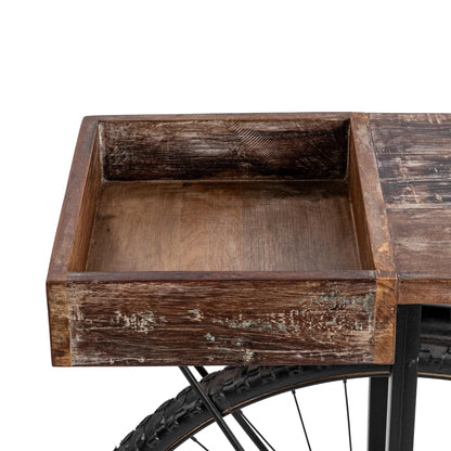Cycle Reclaimed Wood Counter Table - Limewash Myst