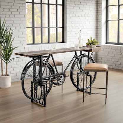 Cycle Reclaimed Wood Counter Table - Limewash Myst