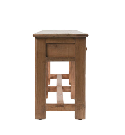 Ezra Reclaimed Wood  6Dwr Console Table - Natural