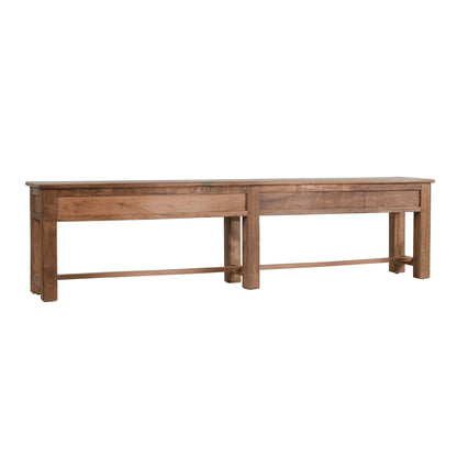 Ezra Reclaimed Wood  6Dwr Console Table - Natural