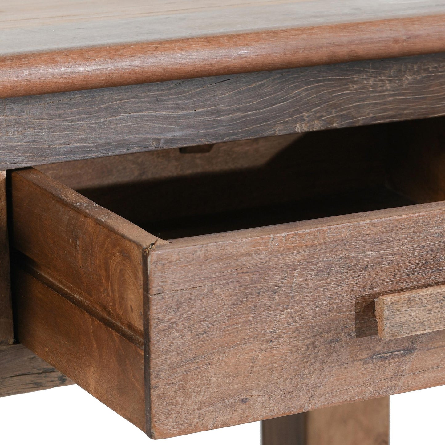 Ezra Reclaimed Wood  6Dwr Console Table - Natural