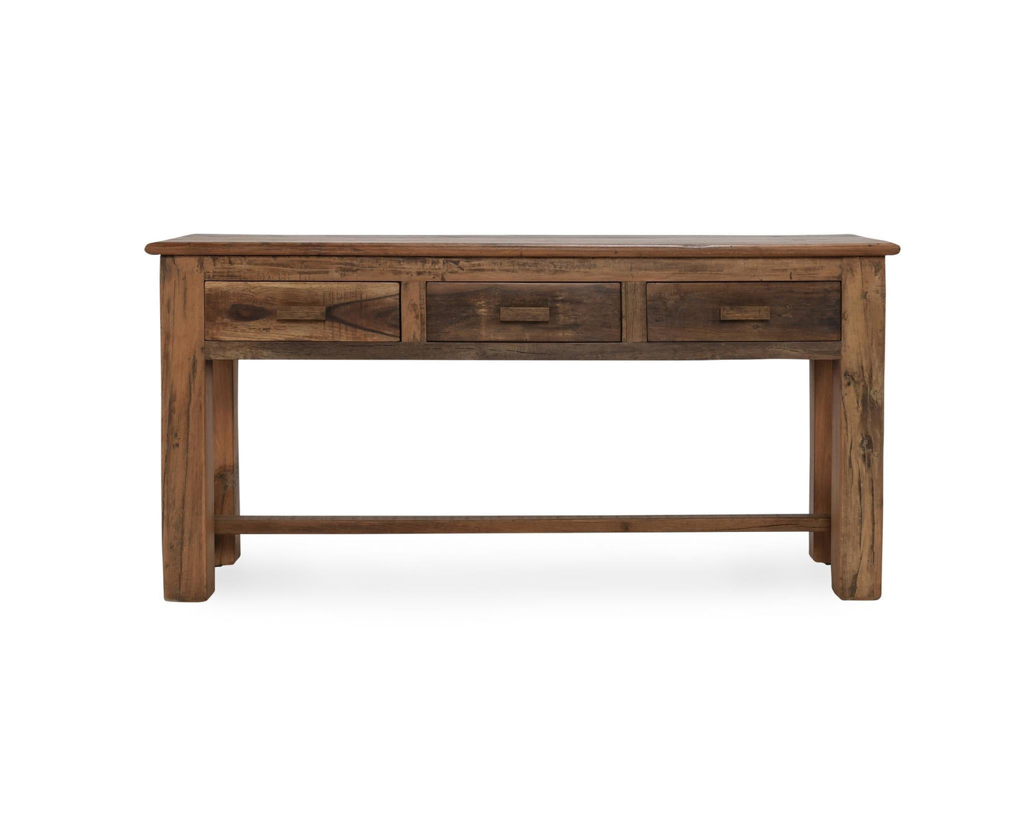 Ezra Reclaimed Wood  3Dwr Console Table - Natural