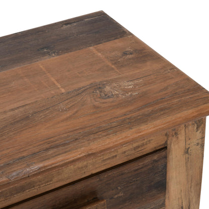 Ezra Reclaimed Wood  3Dwr Console Table - Natural
