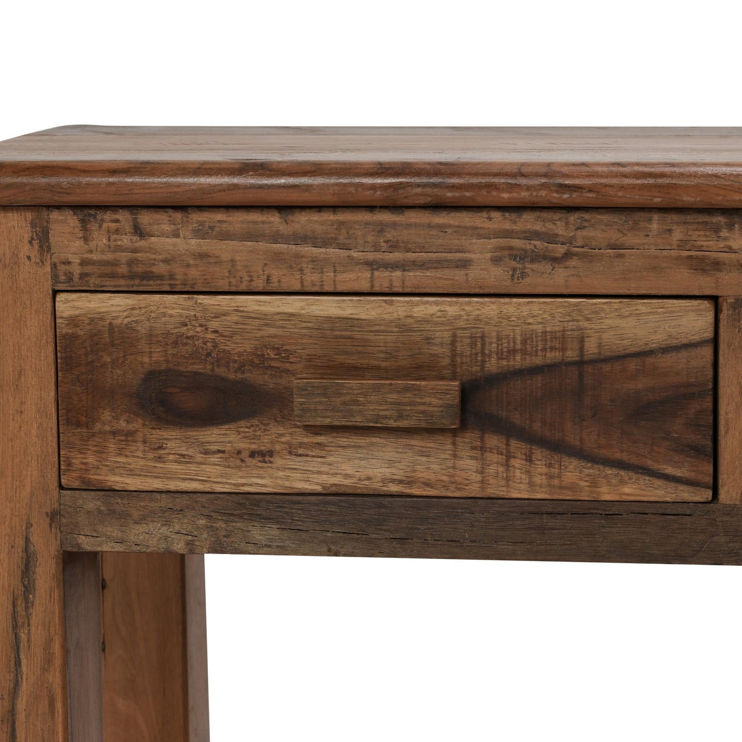 Ezra Reclaimed Wood  3Dwr Console Table - Natural