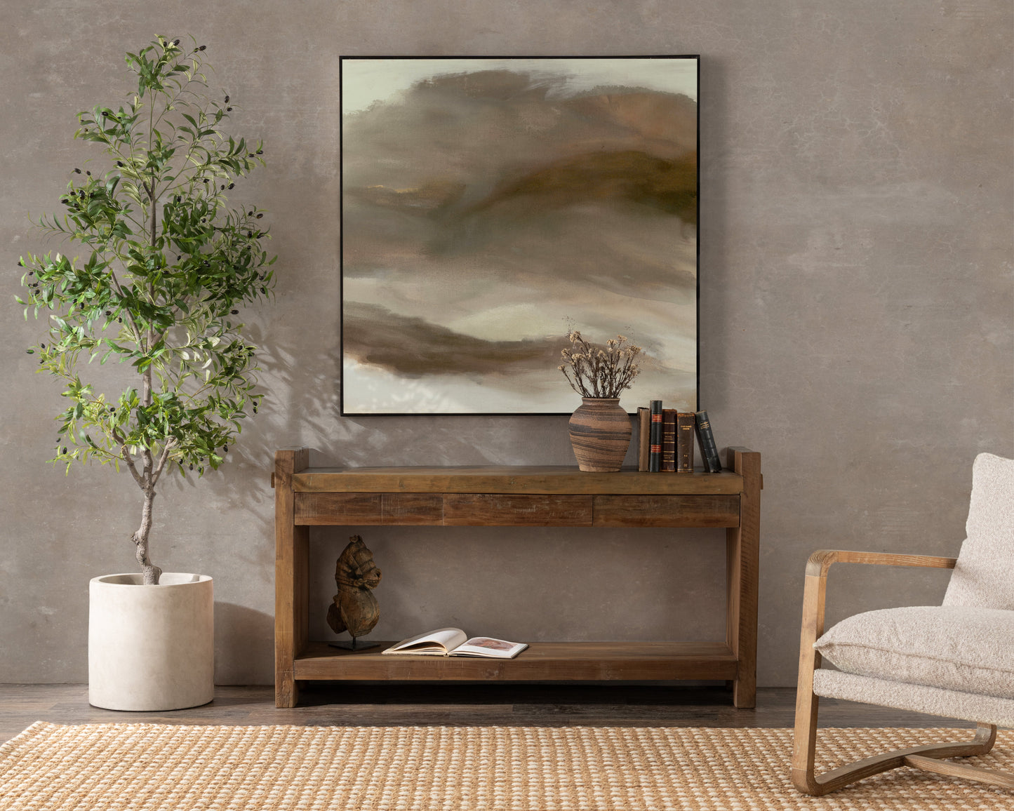 Marsa Reclaimed Wood 3Dwr Consol - Natural