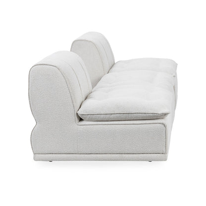 Haven Upholstered Modular 3pc Sectional w/ Ottoman - White