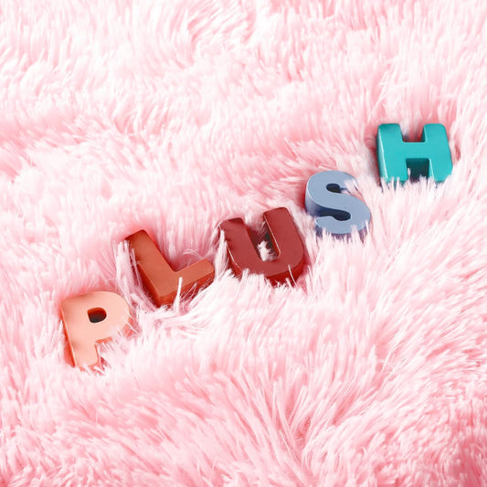 Noahas Fluffy 4x5.3 Pink Rugs for Bedroom Girls,Shaggy Kids Rug,Thick Shag Throw Floor Carpet,Soft Non-Slip Dorm Nursery Area Rugs for Living Room Home Decor Aesthetic