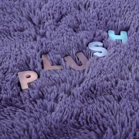 Noahas Fluffy 4x6 Taro Purple Rugs for Bedroom Girls,Shaggy Kids Rug,Thick Shag Throw Floor Carpet,Soft Non-Slip Dorm Nursery Area Rugs for Living Room Home Decor