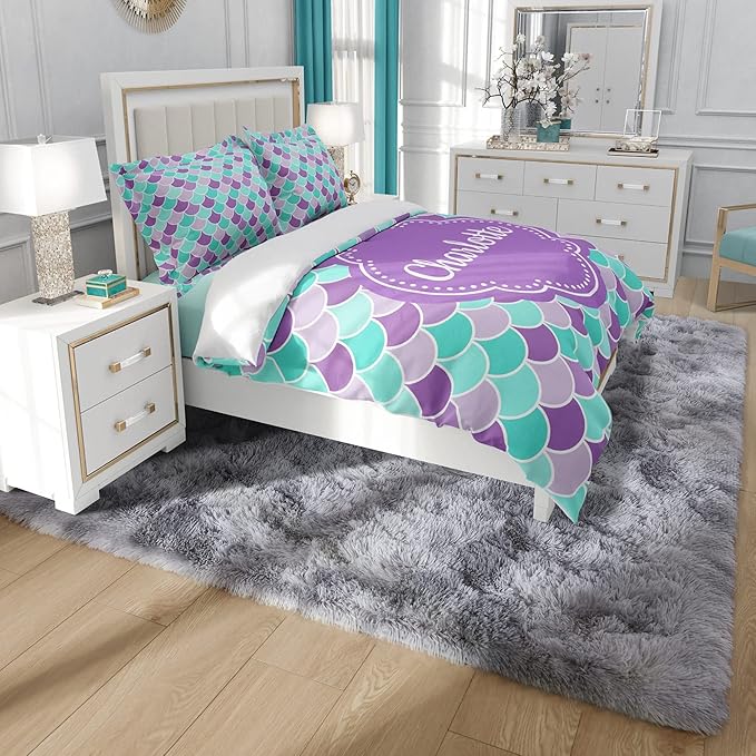 Noahas 8x10 Area Rugs for Living Room,Tie-Dyed Grey Area Rug,Big Shaggy Rugs for Bedroom,Fluffy Large Carpet,Soft Kids Rug Non Slip Reduce Noise Room Decor