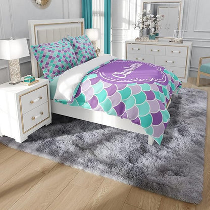 Noahas 8x10 Area Rugs for Living Room,Tie-Dyed Grey Area Rug,Big Shaggy Rugs for Bedroom,Fluffy Large Carpet,Soft Kids Rug Non Slip Reduce Noise Room Decor