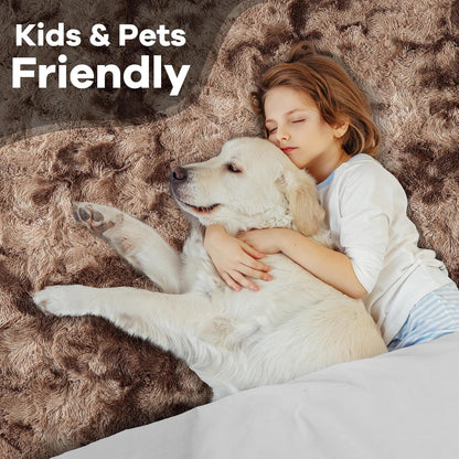 Noahas Large Fluffy 8x10 Area Rugs for Living Room Bedroom,Tie-Dyed Brown Thick Shag Throw Rug,Big Soft Shaggy Bedside Non-Slip Plush Dorm Nursery Kids Carpet
