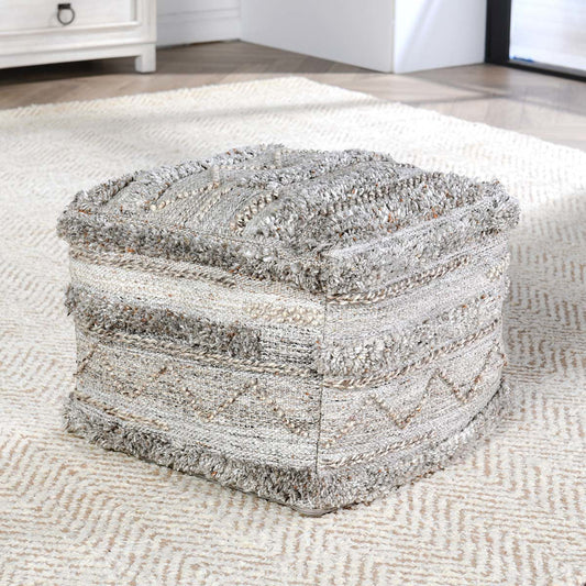 Performance Fallon Pouf - Gray Multi