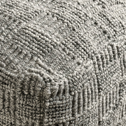 Performance Vico Pouf 18"x18"x14" - Gray