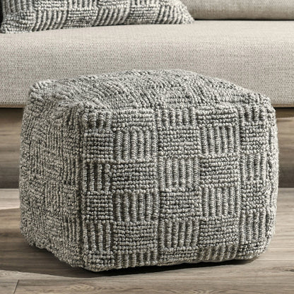 Performance Vico Pouf 18"x18"x14" - Gray