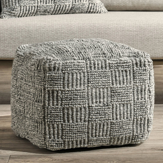 Performance Vico Pouf 18"x18"x14" - Gray