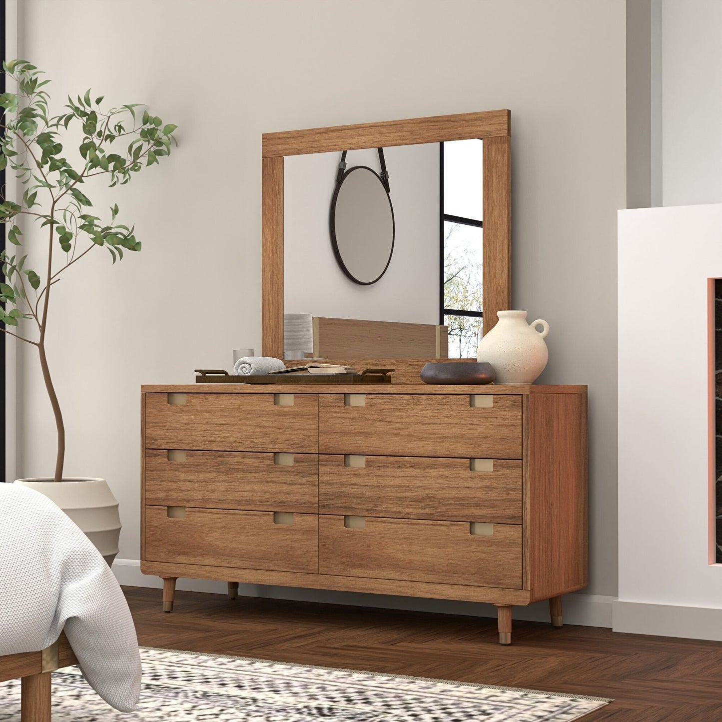 Easton Dresser & Mirror, Sand