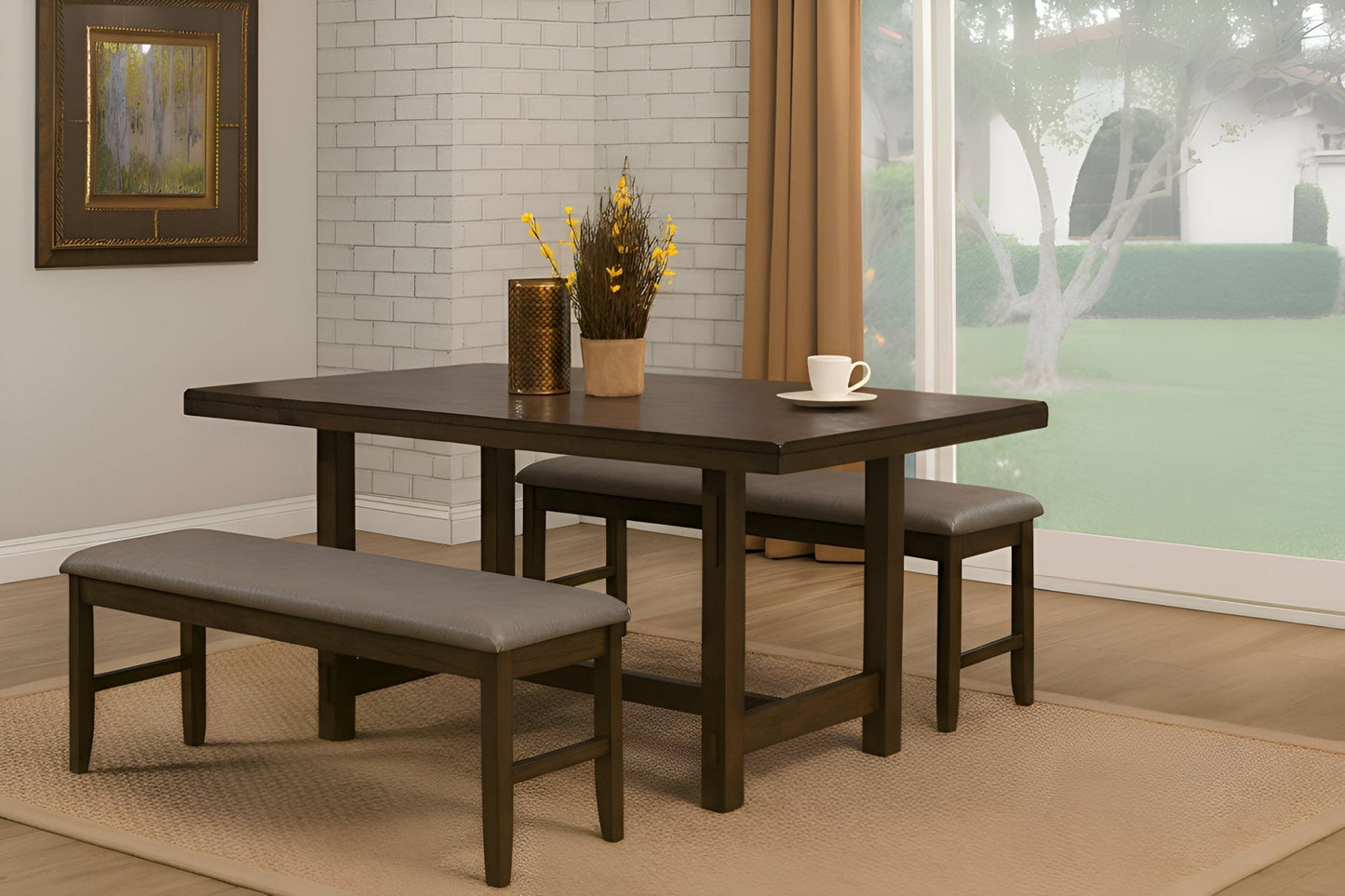 Emery Bench, Walnut