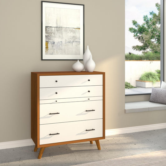 Flynn Chest, Chestnut/White