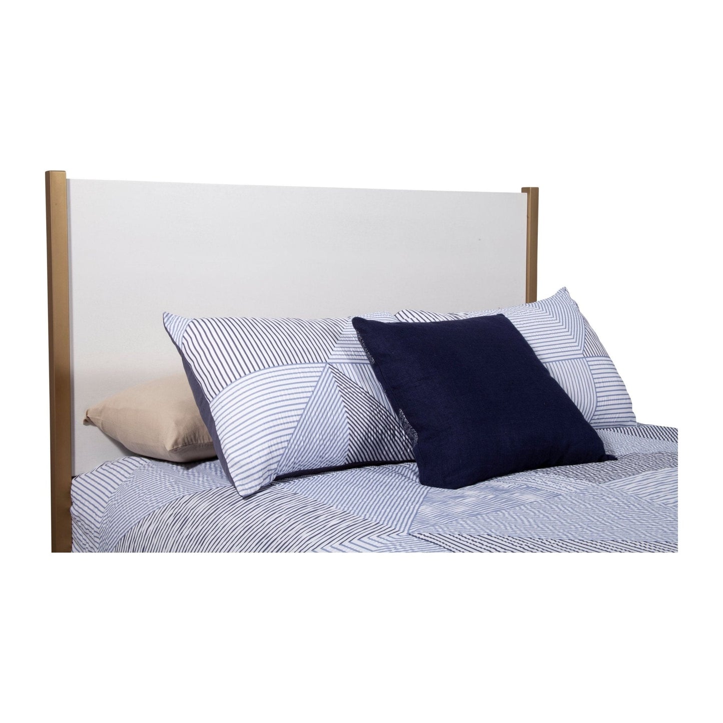Madelyn Upholstered Panel Bed, Neutral White