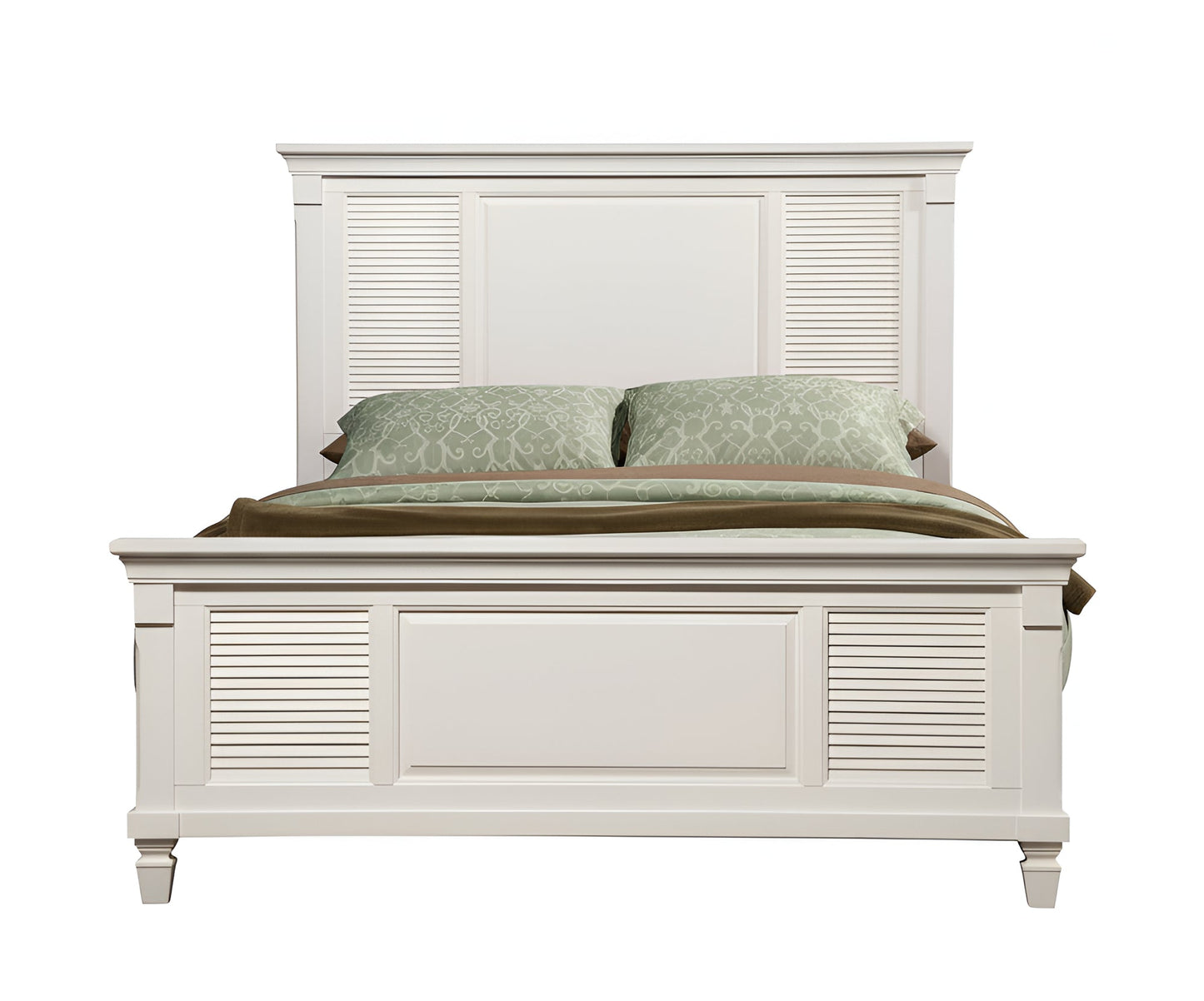 Winchester Shutter Panel Bed, White